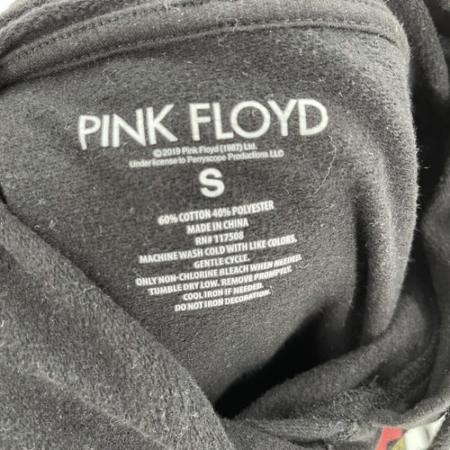 Pink Floyd Dark Side Of The Moon Crop Hoodie Womens Small Official Branded Black - Picture 4 of 4