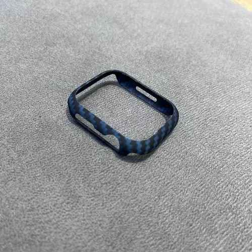 Pour Apple Watch Ultra 9 8 7 6 SE 5 véritable coque cadre pare-chocs en fibre de carbone - Photo 4 sur 16