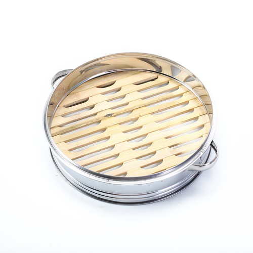3-Tiers Bamboo Steamer Set Stainless Steel Home Kitchen Cookware Lid Tool Simple - Picture 9 of 11