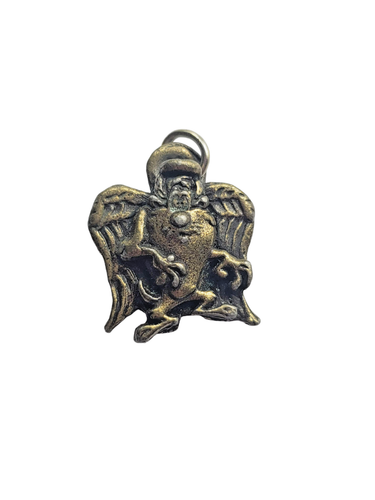 Taz-Mania Devil w/ Angel Wing (Warner Brothers) 1998 Brass Pendant/Charm - Picture 1 of 3