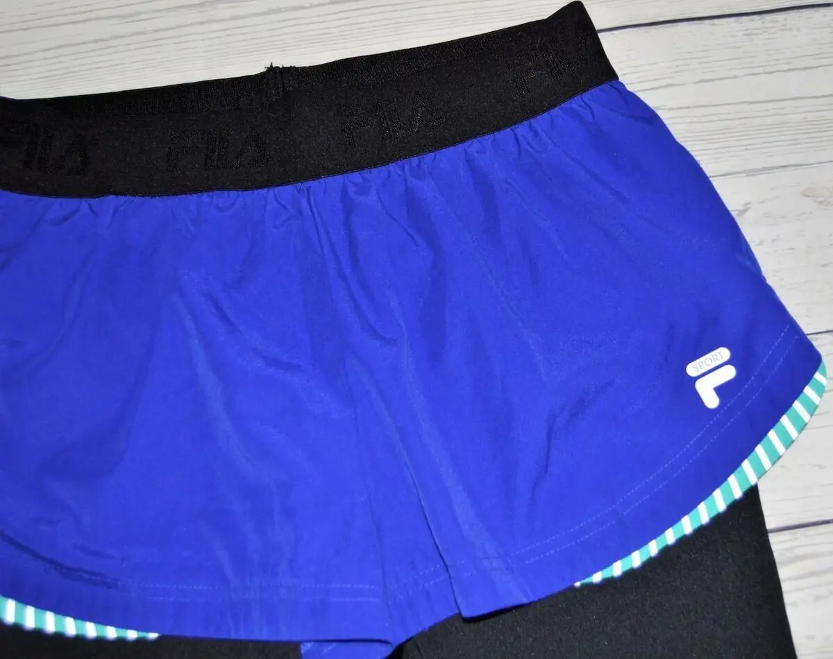 Womens Small S FILA SPORT Performance Shorts Capri Combo Athleticwear Workout image 2