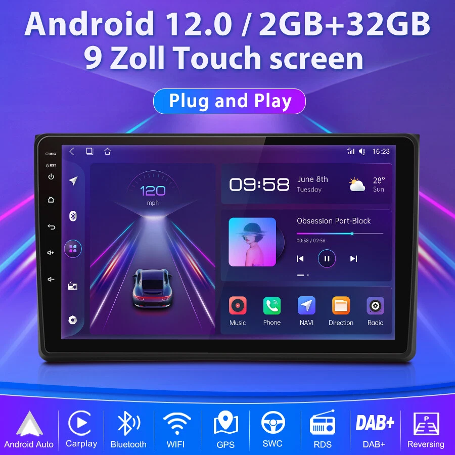 Für Audi A4 S4 2000-2009 2+32GB Carplay 9" Android 12 Autoradio GPS Navi WIFI BT - Bild 4 von 4