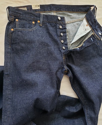 Levi's 501 Original Premium Selvedge "SCANTRON" Hemp Men's Jeans W36 Inseam 34" - Picture 22 of 23