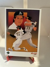 1989 Upper Deck Jose Canseco Baseball Card #670 Oakland A’s Checklist