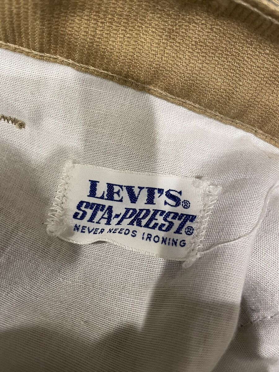 VTG 70s Levis Sta-prest No Iron Pants Beige Polyester Made VTG 70s Levis Sta-prest No Iron Pants Beige Polyester Made