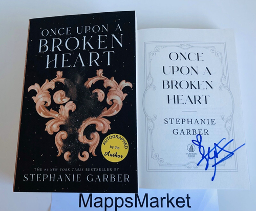Once Upon a Broken Heart SIGNED by Stephanie Garber (2023, Trade PB) w Purple💜 - Picture 2 of 14