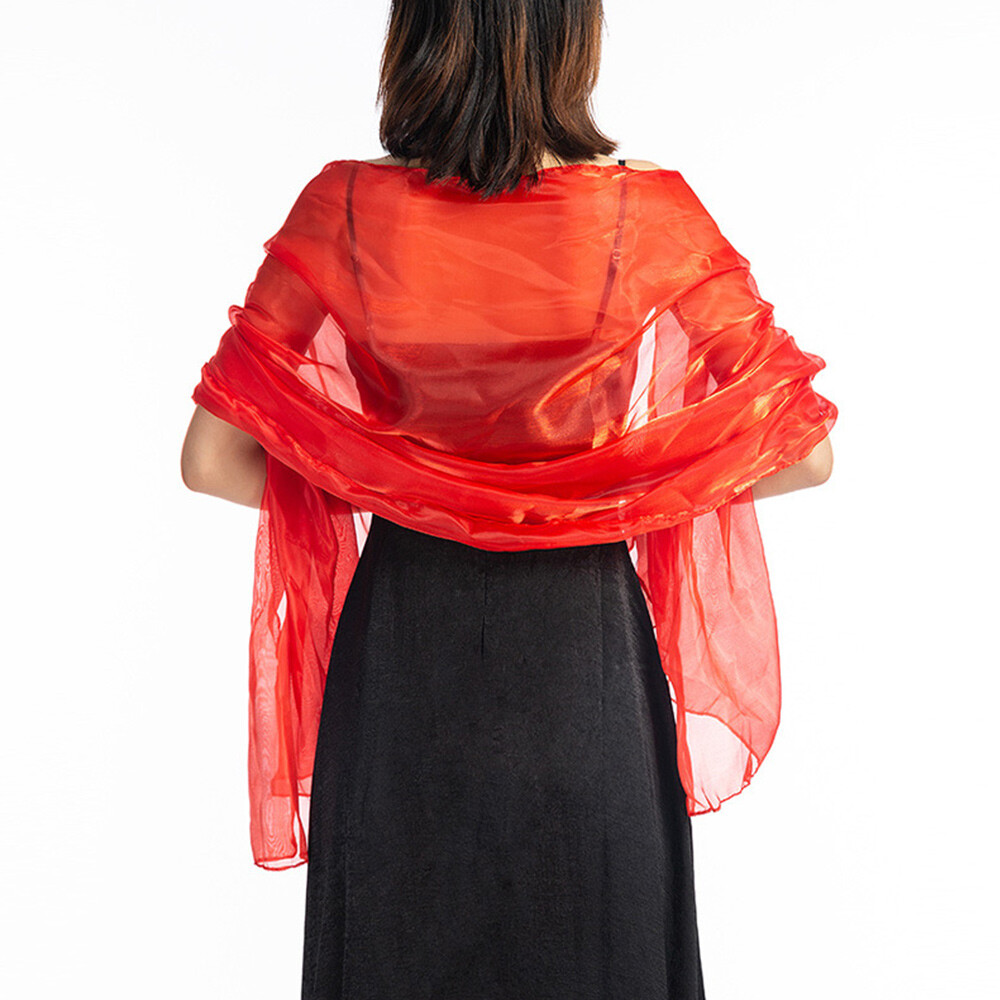 Long Sheer Plain Shawl Wrap Scarf Hijab Solid Colors Evening Dress