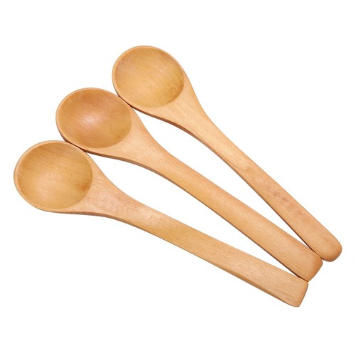 30pcs Mini Lightweight Wooden Children Spoon Kitchen Utensil YAN