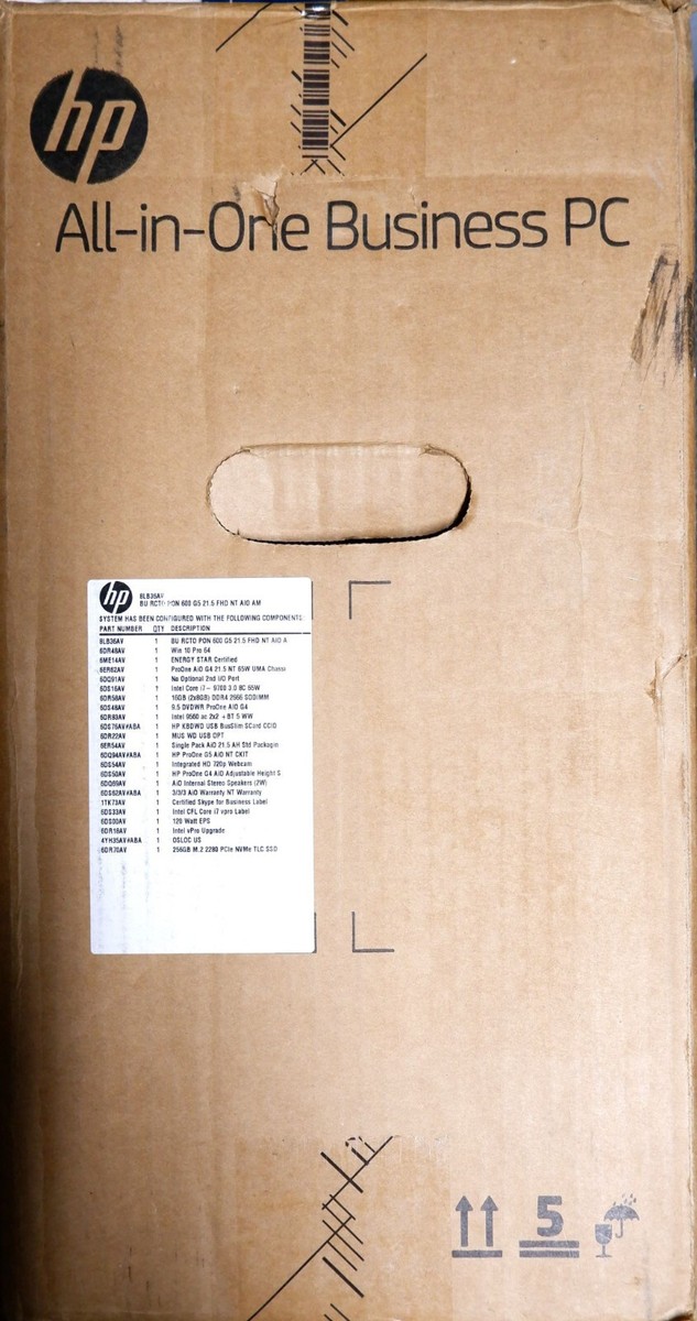 HP ProOne 600 G5 AIO 8LB36AV 21.5 HP ProOne 600 G5 AIO 8LB36AV 21.5