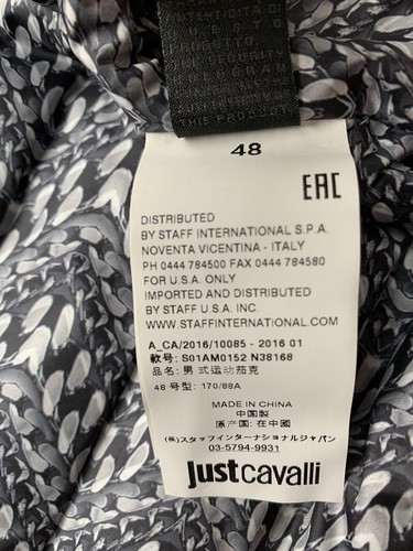 Just Roberto Cavalli Down Jacket Leather Accents - Rare ! - Picture 11 of 24