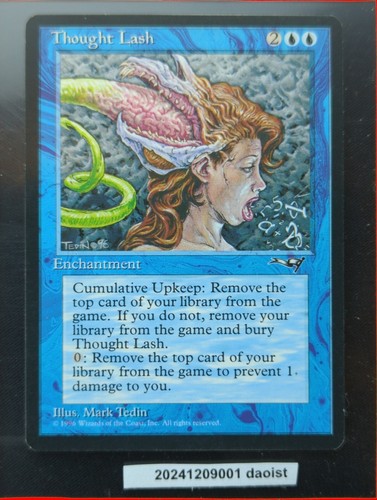 MTG Thought Lash Alliances Rare Magic The Gathering LP - Afbeelding 3 van 4