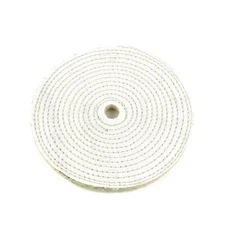 8” Spiral Sewn Sisal Buffing Wheel Aggressive Cut Scratch Remover - 3/4" Arbor