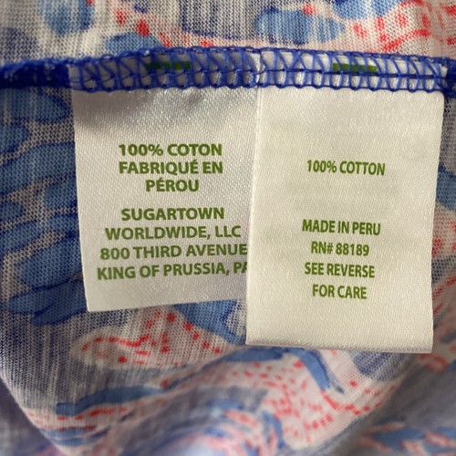 Neu mit Etikett Lilly Pulitzer Etta V-Ausschnitt Top Borealis blau Schwimmen über Large - Bild 6 von 9