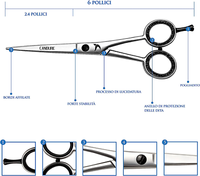 Forbici Da Barbiere/parrucchiere, Per Taglio, Sfoltimento E Sfumatura - Foto 2