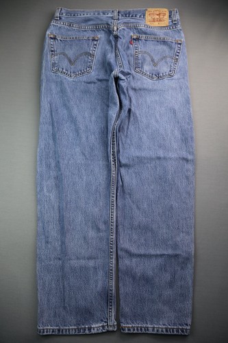 Jeans Levi 505 2007 vintage para hombre calce regular lavado medio talla 36x30 (medida 34x29) - Imagen 7 de 9
