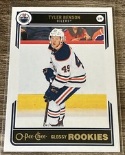2020-21 Upper Deck Series 1 O-Pee-Chee Glossy Rookies Tyler Benson #R-5 RC Oiler