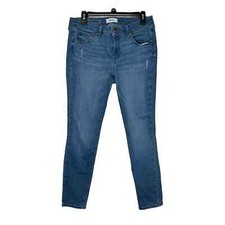 Sonoma Women's Jeans Stretch Slim Straight Leg 5-Pocket Mid-Rise Denim Blue 30