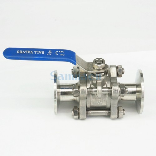 19-51mm 1.5" 2" Tri Clamp 304 Stainless 3-Piece Type Ferrule Sanitory Ball Valve - Picture 13 of 25