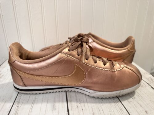 Nike Damen Cortez Metallic Rose Gold Leder Turnschuhe, Größe 5,5Y - Bild 2 von 16