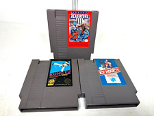 NES Nintendo Vintage Video Game Lot - Ice Hockey American Gladiators Kung Fu