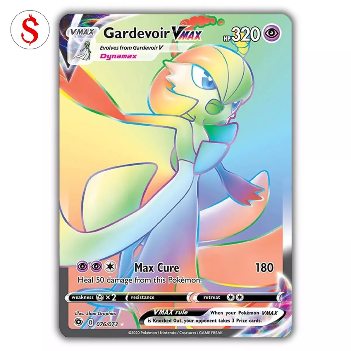  Pokemon - Gardevoir VMAX - 076/073 - Secret Rare : Toys & Games