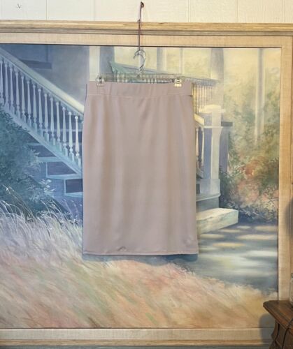 Doublju Women's Mid Knee Length Clay Solid H Line Pencil Skirt Sz. 2X