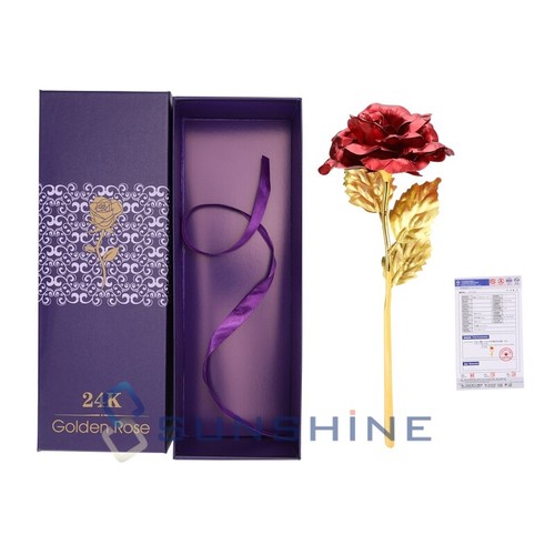 Gold Dipped Rose Flower 24K Gold foil For Valentine's Day Gift LOVE Luxury Gifts - Picture 20 of 23