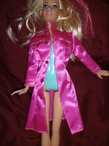 Chaqueta de noche vintage Barbie rosa brillante - Imagen 2 de 7
