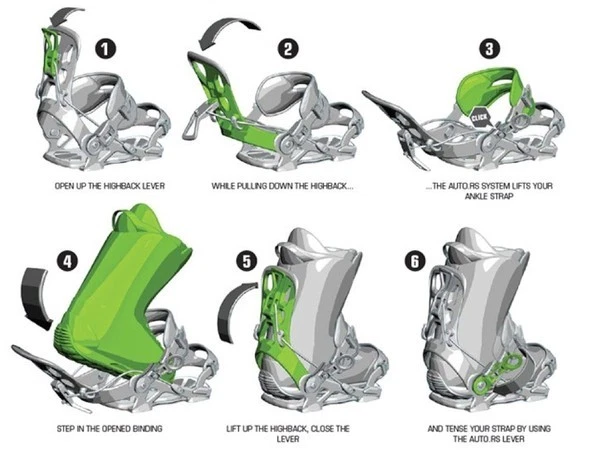 F2 FASTEC Team 630 Snowboard Bindung Step-In Gr. L für Boots Größe 42 - 45 NEU - Bild 2 von 3