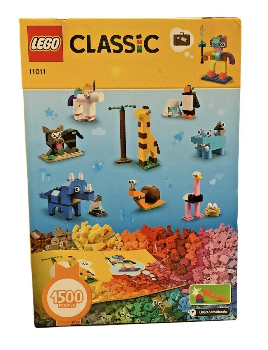 LEGO Classic 11011 Bricks and Animals - 1500 Pieces creased box