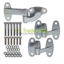 LAND ROVER DEFENDER REAR END DOOR HINGE KIT & STAINLESS STEEL NUTS BOLTS DA1240