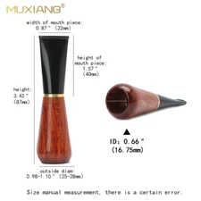 1 Pcs Cigar Mouthpiece Holder Tip B Tpye Wooden Accessories 9mm Filters 42 Ring