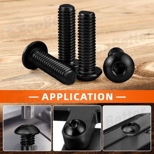 M3 M4 M5 M6 M8 Button Head Socket Cap Screws Alloy Steel 12.9 Black Allen Hex US - Picture 9 of 70