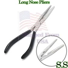 Flat Long Nose Pliers 8" Black Dep Handle Craft Jeweler Tools
