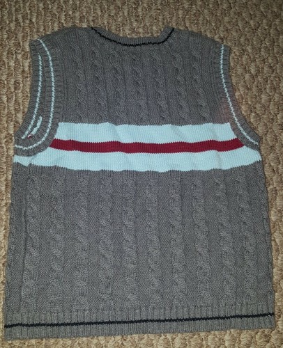 Hanna Andersson SWEATER VEST 100 / 4 combed cotton Gray Grey Boy - Picture 3 of 3