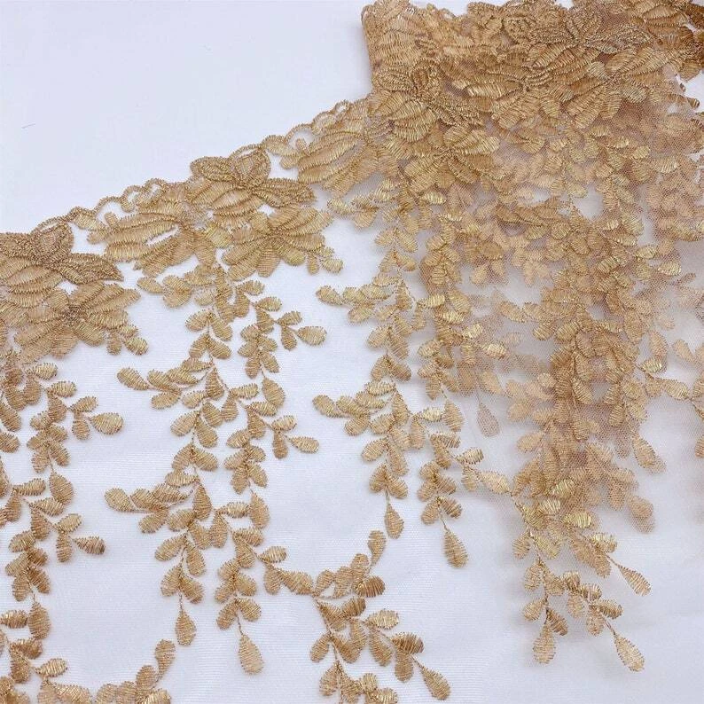 Rose gold lace trim deals