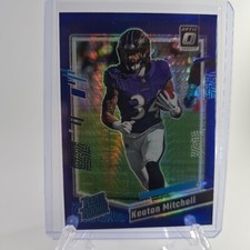 2023 Panini Donruss Optic - Rated Rookie Blue Hyper Prizm #207 Keaton Mitchell