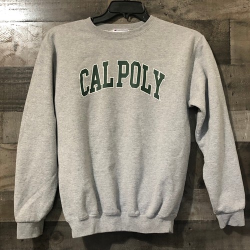 VTG 90s Champion Sweatshirt youth XL 14/16 Cal Poly Embroidered Spell Out - Picture 4 of 5
