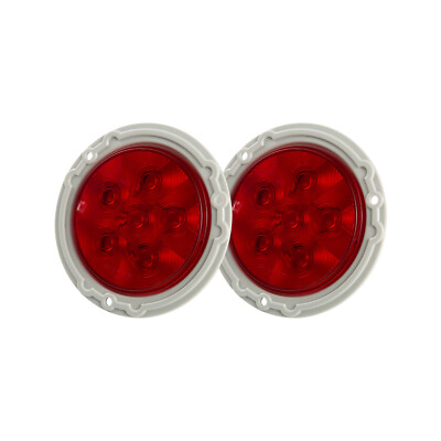 2Pcs Red Universal Brake Rear Lamp LED Tail Lights  Fit For Freightliner 2018-up