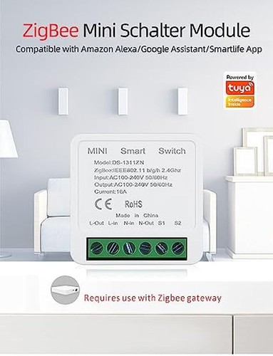 Zigbee Relay Switch work with Alexa/Google Home ZigBee Hub Required 16A(2 Pack) - Picture 2 of 7
