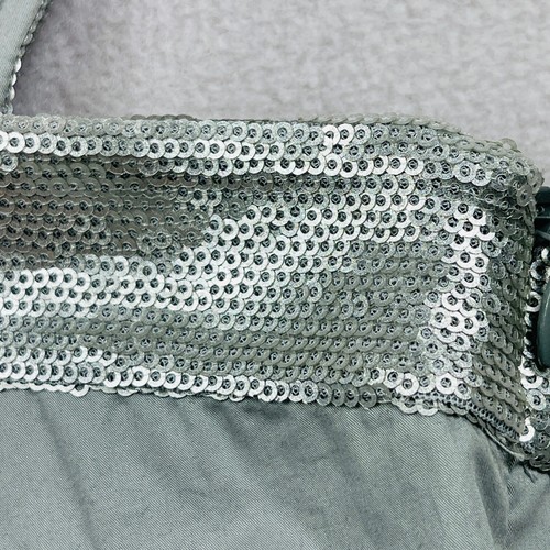 Camiseta sin mangas Theory para mujer Cami gris mediana algodón lentejuelas elegante Tressia NUEVA - Imagen 11 de 20