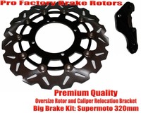 Ktm 300 Exc Sx Sxs Xc Front Brake Oversize Supermoto Disc Rotor 320mm+ Bracket on sale Ktm 300 Exc Sx Sxs Xc Front Brake Oversize Supermoto Disc Rotor 320mm+ Bracket on sale