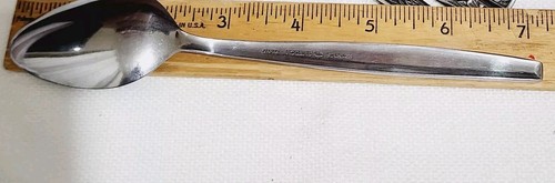 Rogers Stainless La Spana Soup Spoons 7" floral MCM flatware Stanley Roberts (2) - Picture 7 of 7