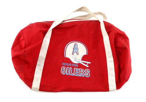 Vtg 80's Houston Oilers Officially Licensed Small Duffel Gym Bag