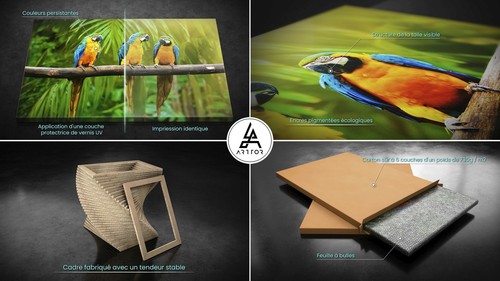 Impression sur Toile 100x70cm Tableaux Image Photo femme abstraction Decoration - Foto 10 di 10