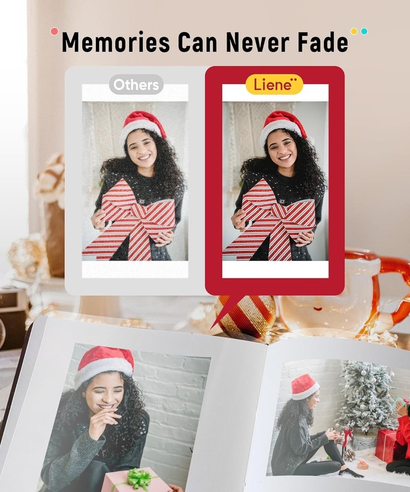 Liene 4x6 Wi-Fi Photo Printer for iPhone Android Full-Color Instant Prints