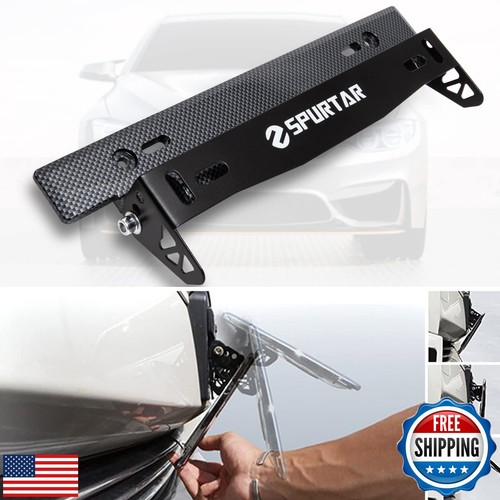 Spurtar License Plate Frames, Adjustable Front Car License Plate Holder Inclu - Picture 2 of 5