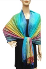 NEW Rainbow Elegant Soft Long Paisley PASHMINA SCARF/WRAP/SHAWL/ BH-1401  15