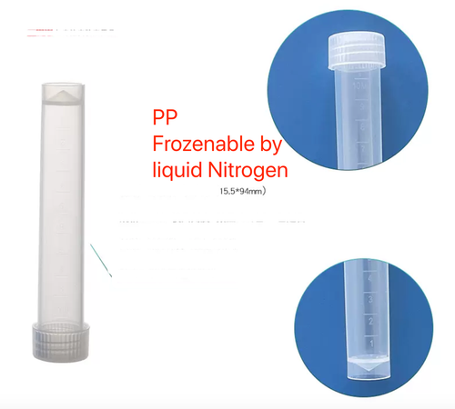 10ml*100pcs  CENTRIFUGE TUBES SAMPLE VIAL CLEAR PLASTIC WITH screw CAP frozenabl - Picture 1 of 2