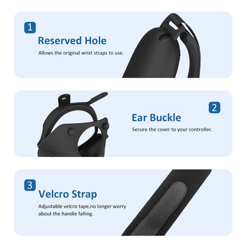 Vr Handle Cover Comfortable Anti-fall Half-wrap Handle Protector Forfor Oculus - Picture 6 of 11